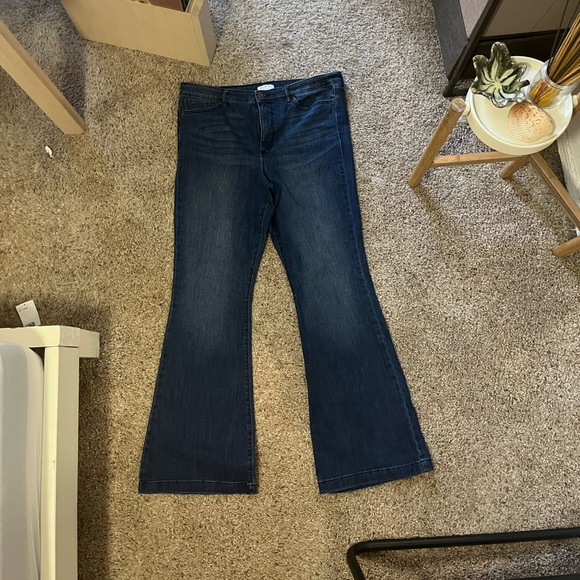 Women’s Dark Flare Jeans - Picture 1 of 3